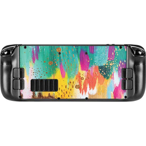 Etta Vee Turquoise Brush Stroke Steam Deck Handheld Gaming Computer Skin